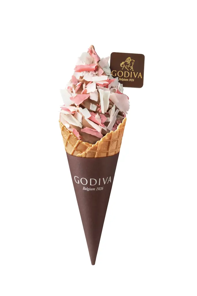 バレンタイン限定の新しいソフトクリームが登場！　ゴディバ「ソフトクリーム フルール・ド・ショコ チョコレート」 画像 2