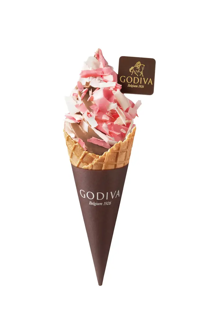 バレンタイン限定の新しいソフトクリームが登場！　ゴディバ「ソフトクリーム フルール・ド・ショコ チョコレート」 画像 4