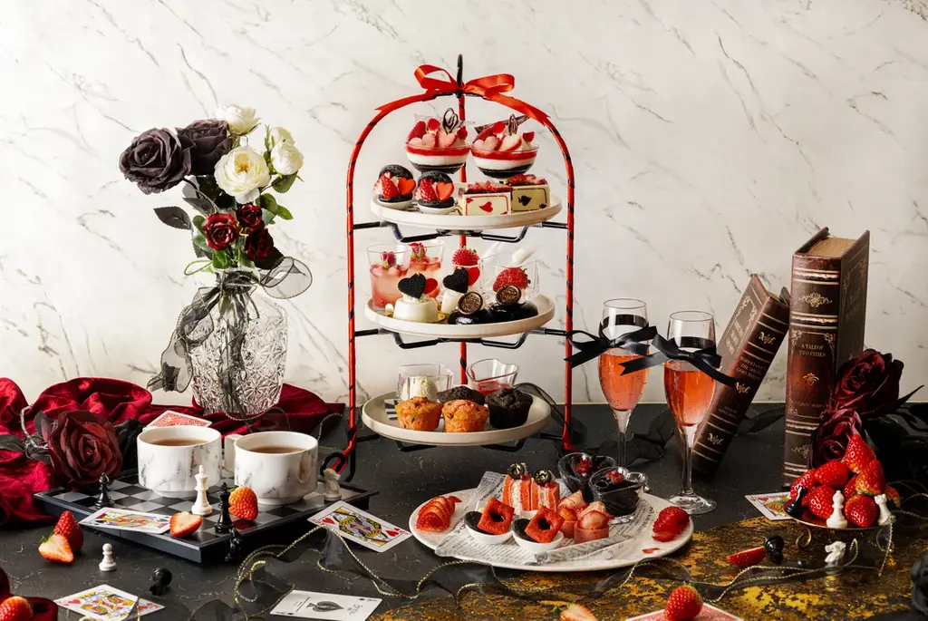 【川越プリンスホテル】埼玉県産オリジナルいちご“あまりん”の魅力をお届け「あまりん苺アフタヌーンティーセット ～ハートの女王のティーパーティー～」を販売 画像 1