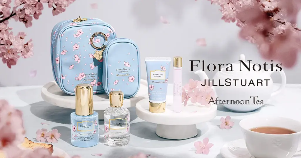 Flora Notis JILL STUART×Afternoon Tea春を纏うコレクション 桜と紅茶がマリアージュしたチェリーブロッサム&アフタヌーンティーブレンドの香りが登場 画像 1