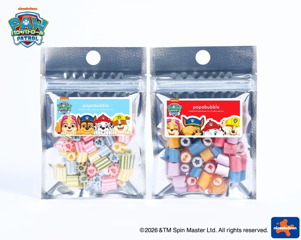 「パウ・パトロール」×「PAPABUBBLE」再び出動！8キャラクターを“パウっと”表現したキャンディミックスセット　1月29日（木）より全国店舗で発売 画像 3