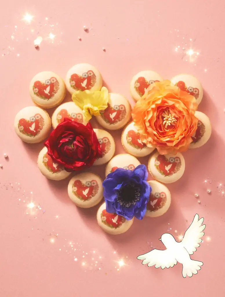 【ブールミッシュ×鴨志田和泉】花が心を彩り、鳩が想いを届ける。「ピースフルマカロン」プロジェクト　新デザインが2月1日(日)から販売開始！ 画像 3