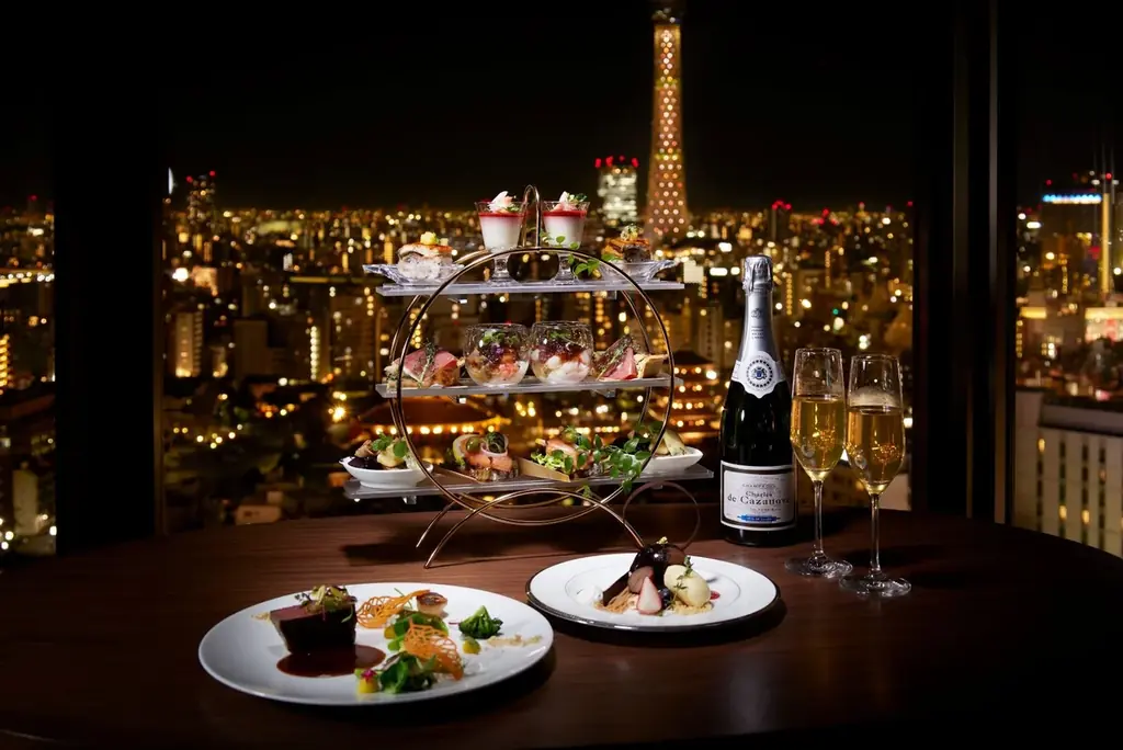イブニングハイティーで祝う浅草夜景の記念日プラン