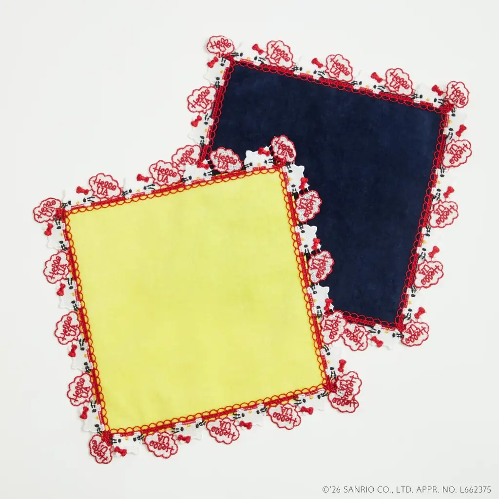 「ハローキティ」×「近沢レース店」×「ユナイテッドアローズ」トリプルコラボのハンカチ1型、ポーチ3型を展開。「ユナイテッドアローズ オンライン」にて本日1月23日（金）予約開始、2月13日（金）発売 画像 3