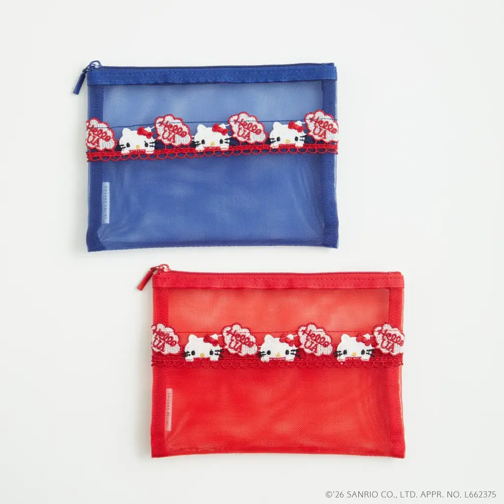 「ハローキティ」×「近沢レース店」×「ユナイテッドアローズ」トリプルコラボのハンカチ1型、ポーチ3型を展開。「ユナイテッドアローズ オンライン」にて本日1月23日（金）予約開始、2月13日（金）発売 画像 5