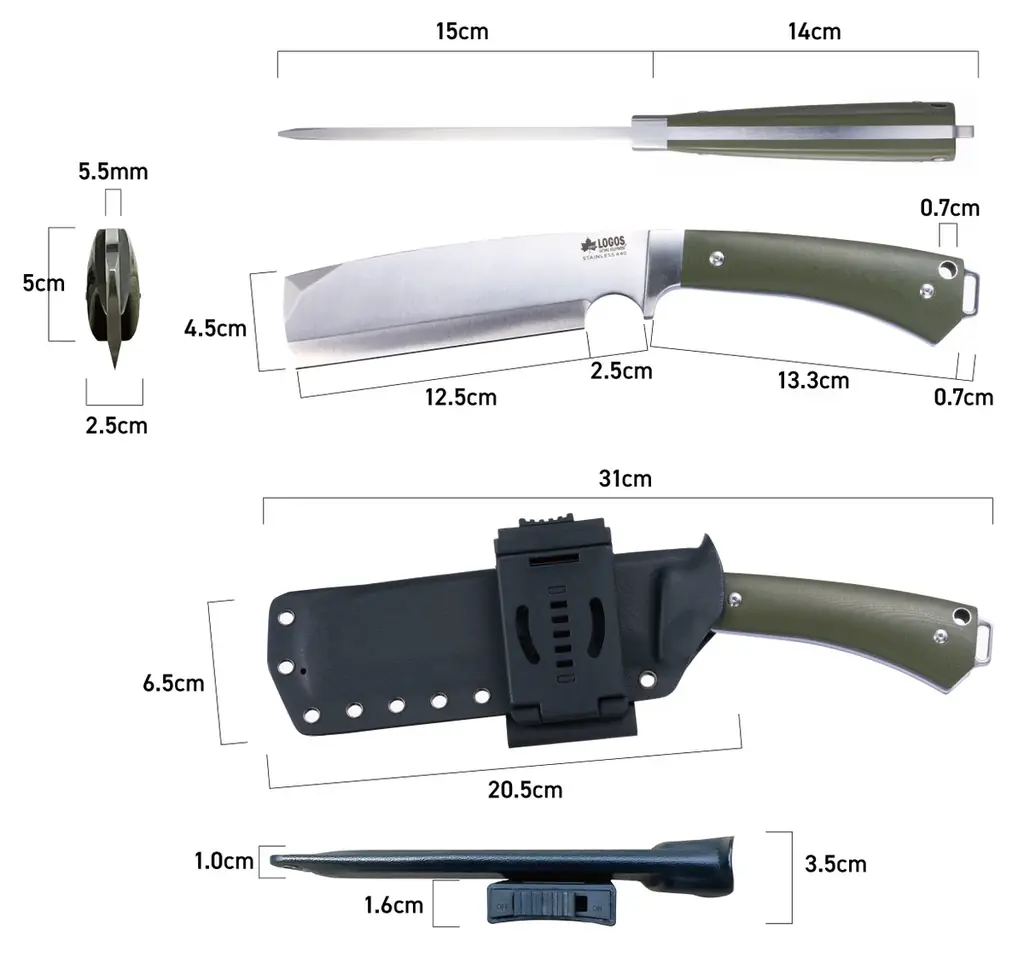 安全性と実用性を追求！フルオーダーメイドの本格アウトドア用ナタ「LOGOS ブッシュクラフト フルタング・ナタ」クラファンにて販売開始！ 画像 9