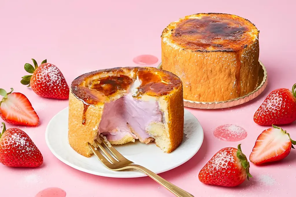 苺カスタードのブリュレバウム