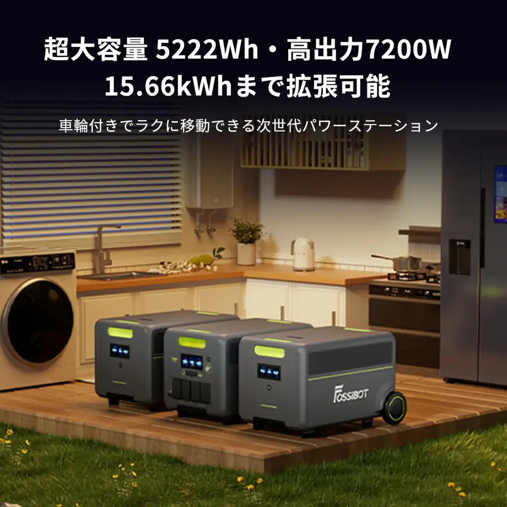 【新発売】最大15.66kWhまで拡張可能、7200W高出力の超大容量ポータブル電源「F7200」登場！ 画像 2