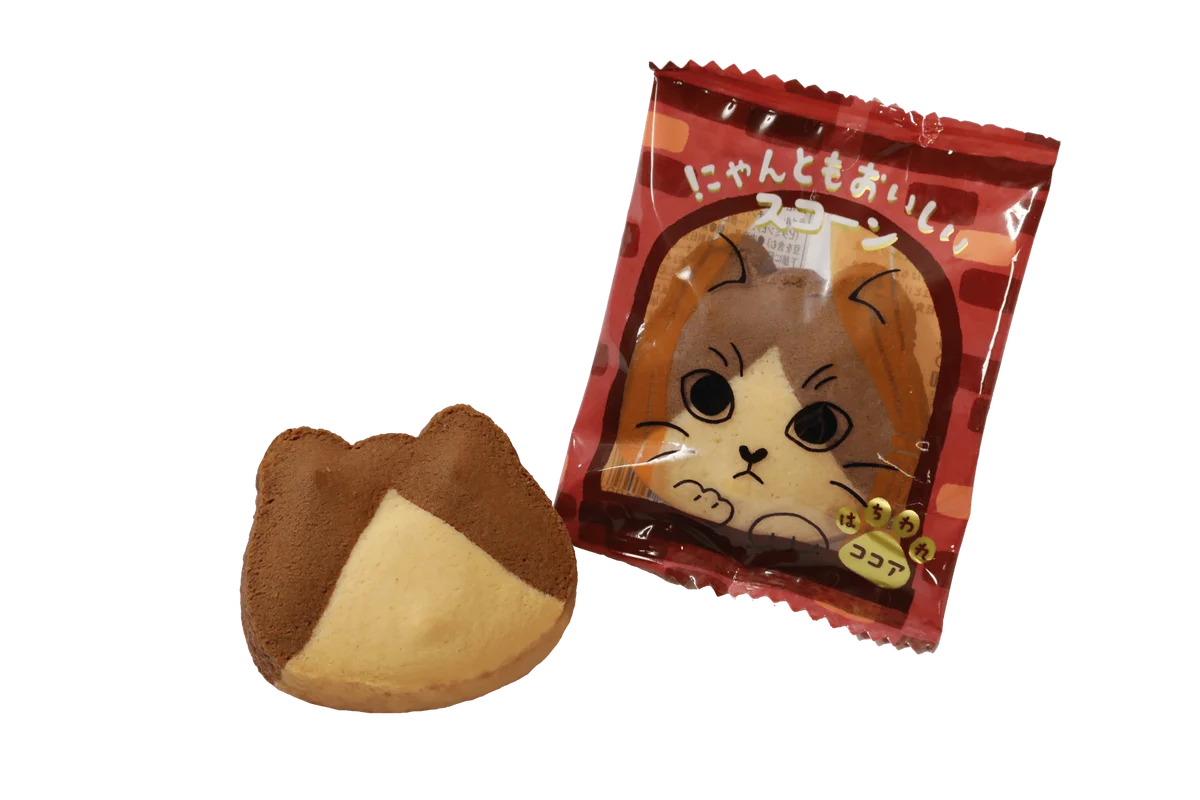 【ほろほろ食感のねこ型スコーン】「ねこねこ」よりココア×ミルクの風味広がる生地で“はちわれ模様”に仕上げた『にゃんともおいしいスコーン はちわれココア』が新登場！いちごフレーバーも同時発売 画像 4