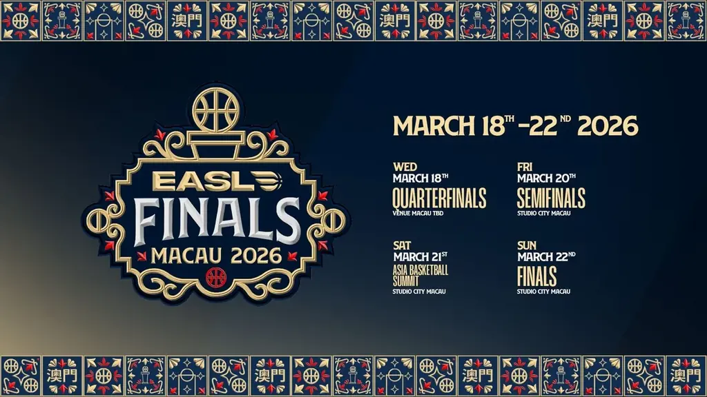 EASL 2025-26のポストシーズン「EASLファイナルズ」の開催地がマカオに決定 画像 1