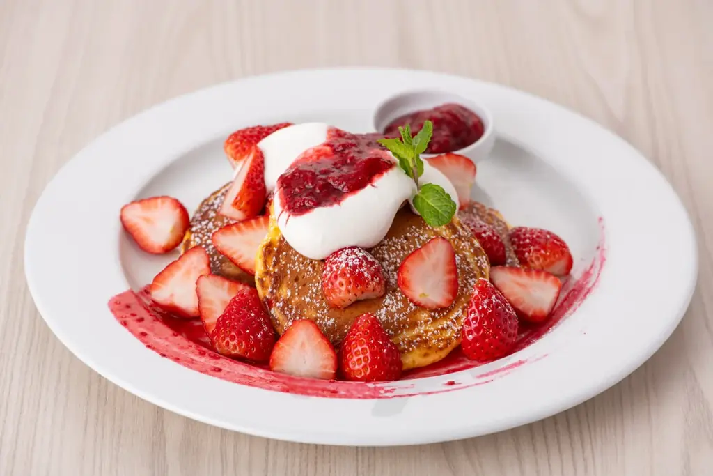 ニューヨークレストラン「サラベス」ルミネ新宿店 華やかな苺の期間限定パンケーキが登場「ベリーストロベリーパンケーキ」 画像 2