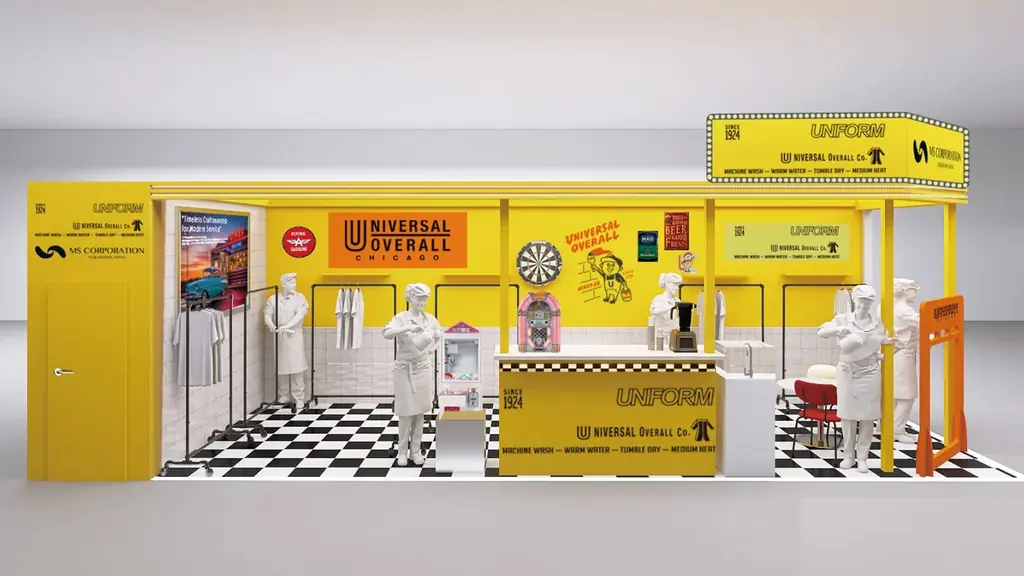 【エムズ】アメリカ・シカゴ生まれの老舗ワークウェアブランド『UNIVERSAL OVERALL』とのコラボレーションユニフォームを先行お披露目『第39 回グルメショー春2026』に初出展 画像 2