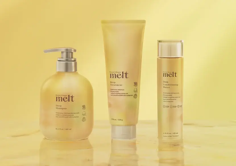 花王、ハイプレミアムヘアケアブランド「melt（メルト）」をシリーズ拡充　ダメージ*1が蓄積した髪に向けた“ディープシリーズ”発売 画像 1