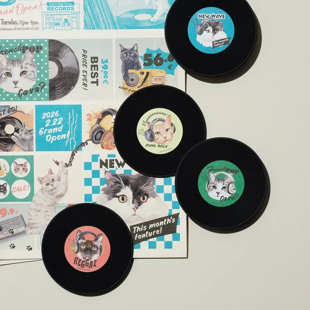 今年はネコのいたずら心をレコードやヘッドフォンで表現したアイテムが登場！Cat’s ISSUE×Afternoon Teaのコラボレーション第12弾 画像 3