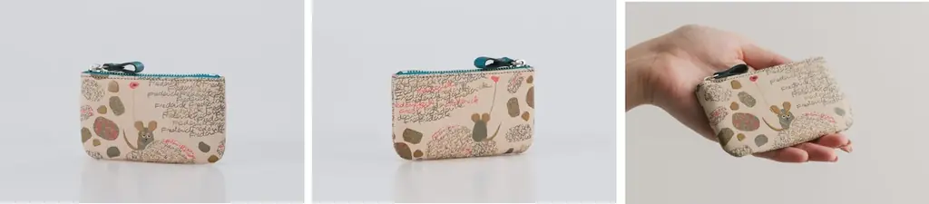 レオ・レオニ『フレデリック』×伝統工芸品「甲州印伝」創業1582年の印傳屋が描いた「絵本作品コレクション」第2弾。愛らしい後ろ姿もポイント！「財布」「ポーチ」「ペンケース」など全7種類。 画像 4