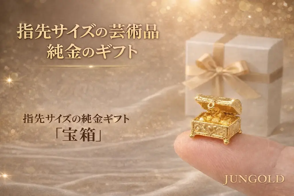 【金価格高騰中でも今がチャンス｜超早割は1月末まで】指先サイズの芸術品 純金ギフト「宝箱」予約受付開始 画像 3