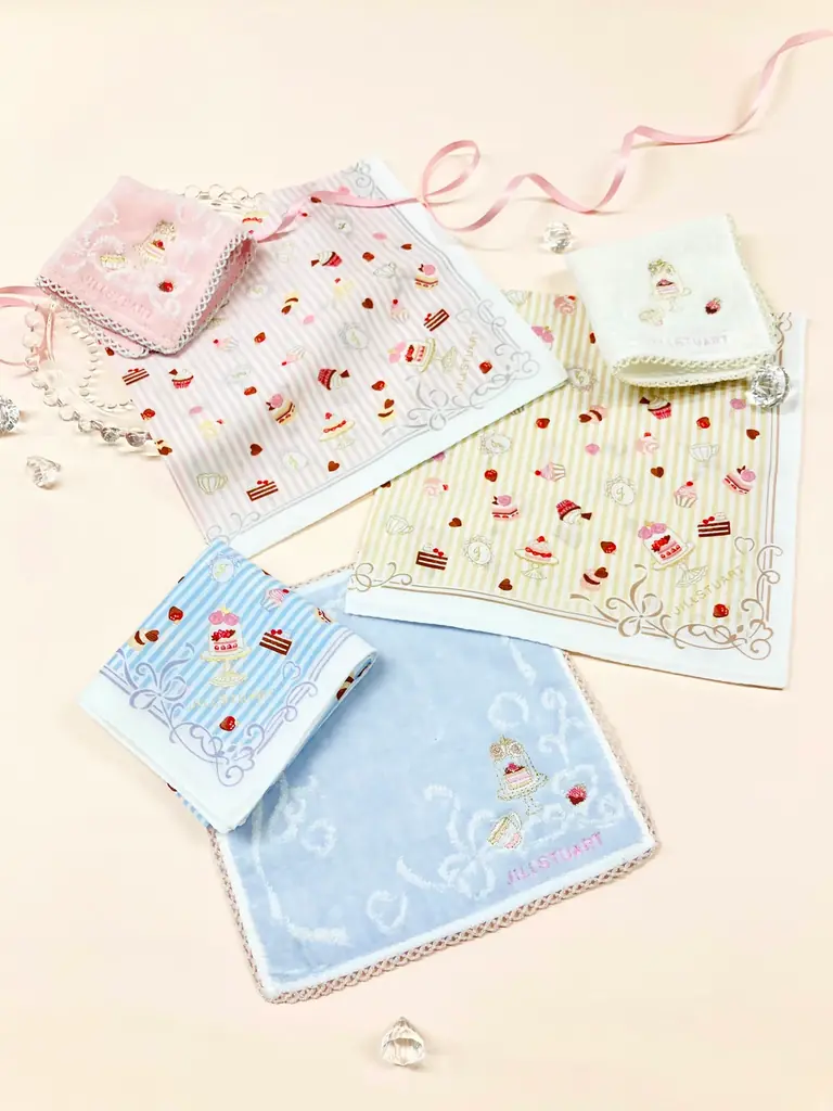 服飾雑貨メーカー川辺株式会社　上品なスイーツ柄が可愛い！「ジルスチュアート」のハンカチコレクション新作発売 画像 3