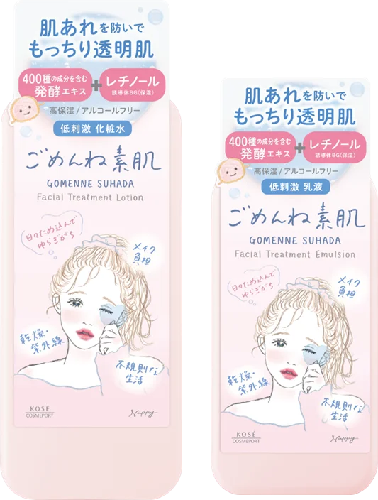 ～KOSE独自開発の発酵エキス※配合～『クリアターン ごめんね素肌』から日々ため込みがちな外的ストレス※1による肌あれをケアする低刺激化粧水・乳液を2月20日より順次発売！ 画像 1