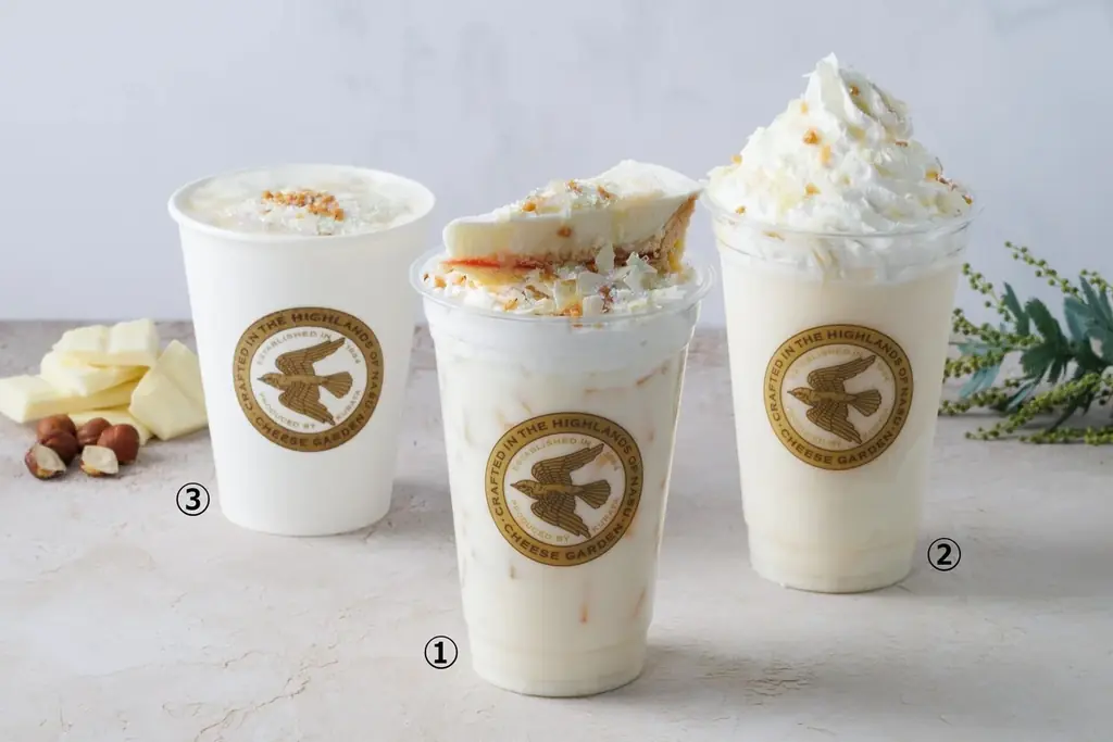 【チーズガーデン】心浮き立つ華やかなホワイトデーシーズン限定カフェドリンク　“ホワイトショコラ×ヘーゼルナッツ×チーズ”のハーモニー『Sweet White Fromage』 画像 2