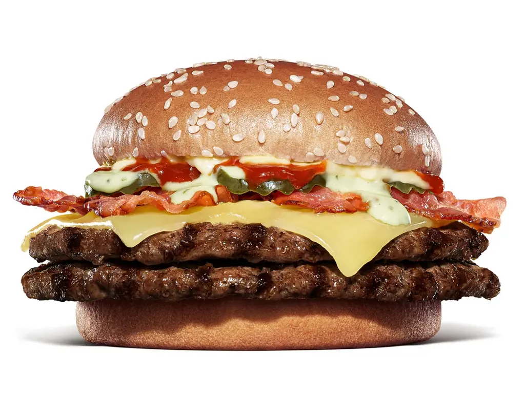 バーガーキング®の大人気シリーズ“ビッグマウス”から直火焼き100％ビーフに濃厚なホワイトチーズソースとゴーダチーズを合わせた「ビッグマウスホワイト」新発売！「ダブルビーフ」「チキン＆ビーフ」2種登場 画像 2