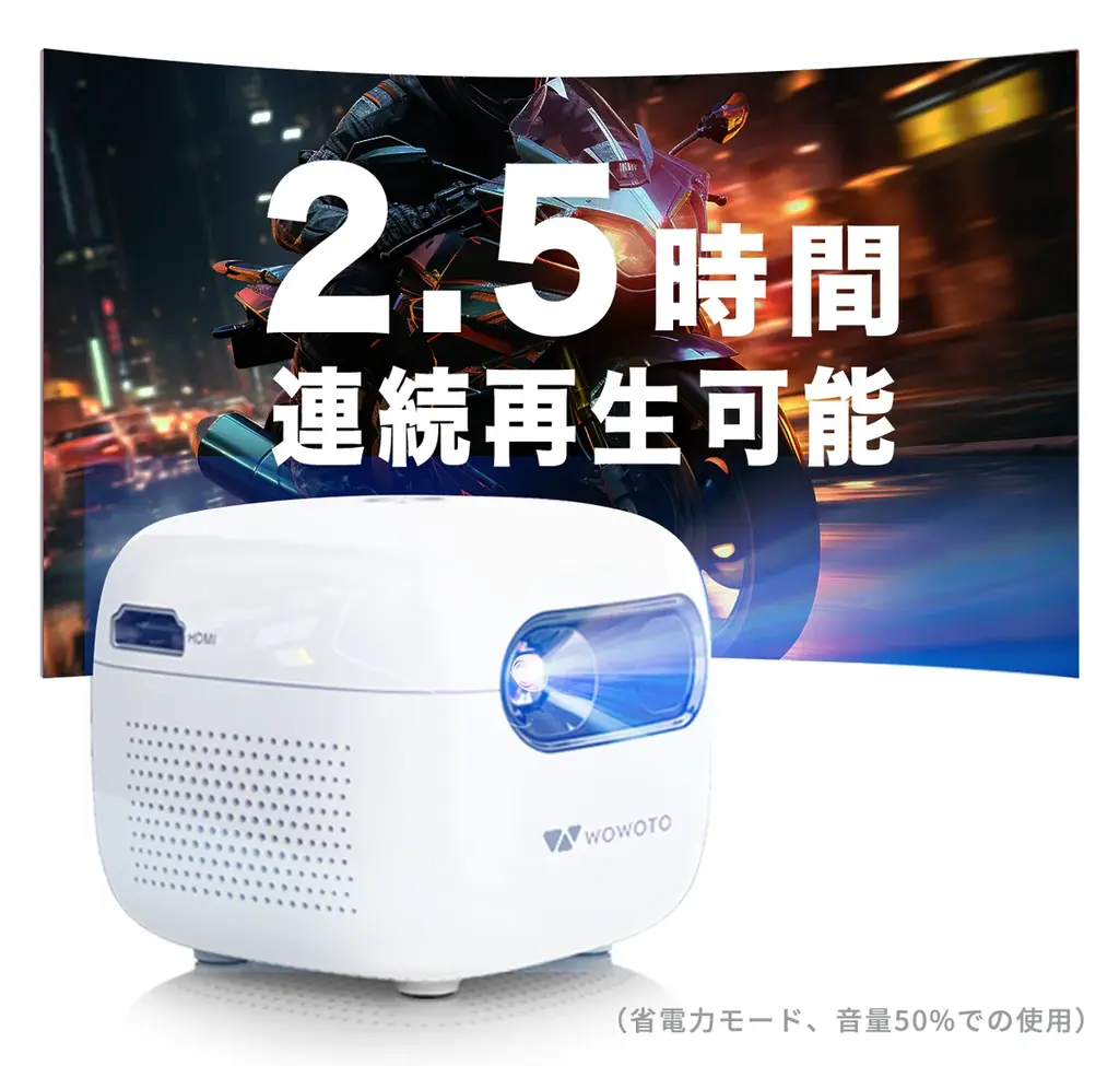 【缶ジュースより小さい】ポケットにも入る手のひらサイズのミニプロジェクター「wowoto Q8」がクラウドファンディングを1/24より開始 画像 9