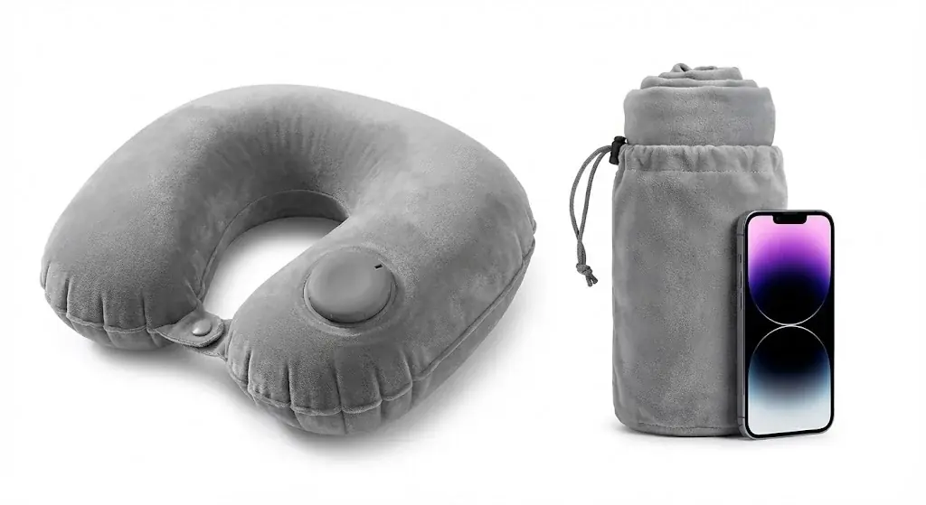 支援総額1,000万円超のスーツケース「VELO」チームが再始動！“指プッシュ”で完成し、スマホサイズに畳める「ポンプ一体型ネックピロー」がクラウドファンディングにて先行販売開始！ 画像 1