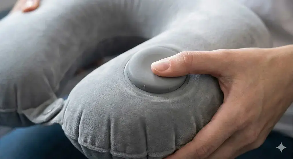 支援総額1,000万円超のスーツケース「VELO」チームが再始動！“指プッシュ”で完成し、スマホサイズに畳める「ポンプ一体型ネックピロー」がクラウドファンディングにて先行販売開始！ 画像 4