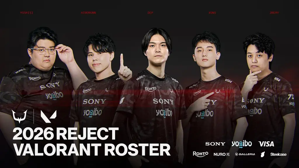 eスポーツチーム「REJECT」VALORANT部門に新加入選手を迎え、再加入のDep含む新体制で「VALORANT Challengers Japan 2026 Split 1」へ挑戦 画像 2