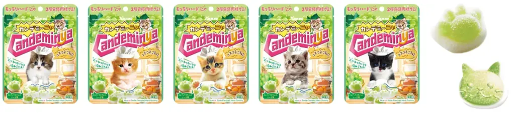 2月22日は「猫の日」！ こねこが“ふみふみ”して作った⁉肉球型ハードグミカンロ 「カンデミーニャグミ コネコネこねこ」 発売 画像 2