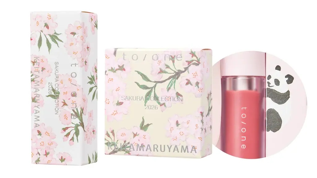 【to/one(トーン)】KEITA MARUYAMAの夜桜を纏う3度目のサクラコレクションが登場！桜柄の缶に入った限定コフレ2種ほか全14アイテムがラインアップ 画像 2