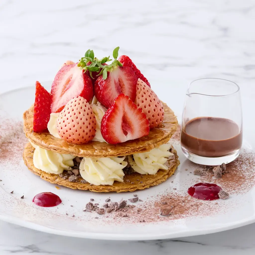 【Afternoon Tea】甘酸っぱい苺と濃厚ブラウニーの贅沢パフェ、ふわふわ食感の苺ショートケーキが一度に楽しめる、ご褒美感あふれる「苺づくしのスイーツプレート」を発売 画像 7