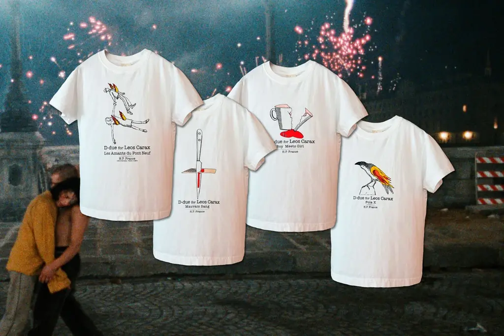 「レオス・カラックス×H.P.FRANCE」タイアップキャンペーン第2弾。スペイン発「デ・ドゥエ」より、4Kレストア版上映記念のコラボTシャツを発売！ 画像 3