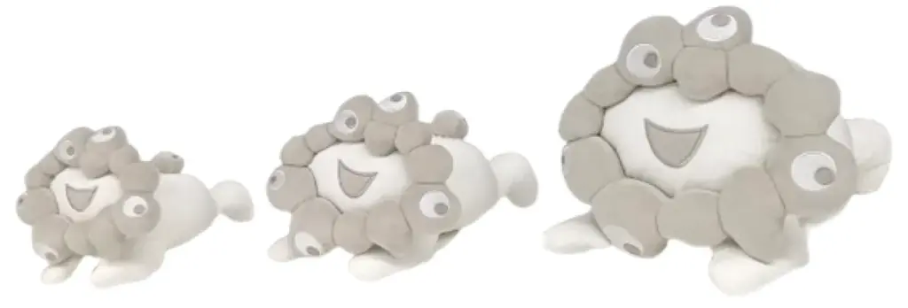 【EXPO2025 公式ライセンス商品】白ミャクミャクの新商品「お手玉風ぬいぐるみ／這型ぬいぐるみ／全身ぬいぐるみポーチ」が新登場 画像 3