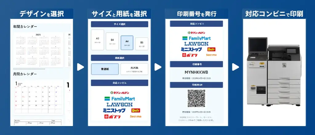 コンビニで印刷できるカレンダーサービス『マイカレンダー』に自分の写真を使ったオリジナルカレンダーを作成・印刷できる新機能を追加 画像 2