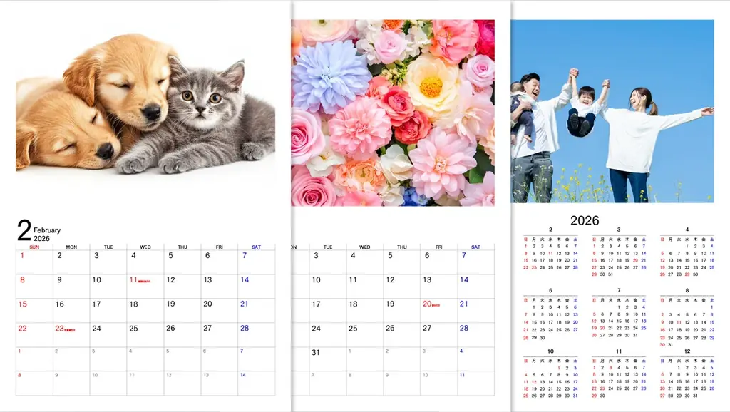 コンビニで印刷できるカレンダーサービス『マイカレンダー』に自分の写真を使ったオリジナルカレンダーを作成・印刷できる新機能を追加 画像 3