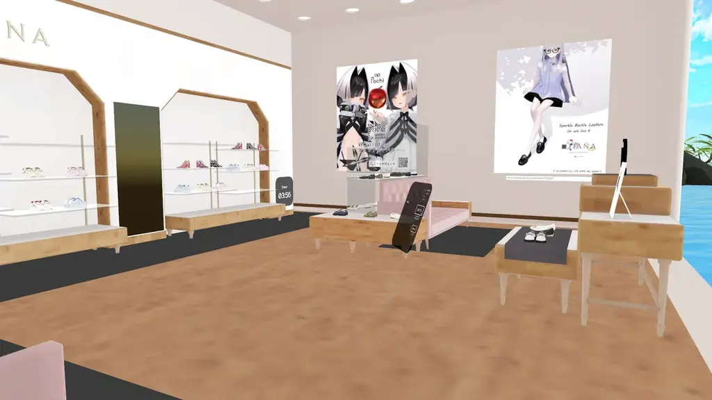 人気VRChatワールド「NAGiSA」、シューズショップ「DIANA」と再びコラボを実施 画像 2