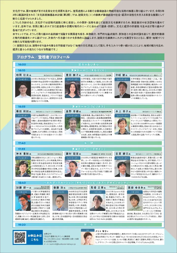 文化庁 建築文化サミット ～ まちづくり×ビジネス×デザインのシナジー ～ 画像 4