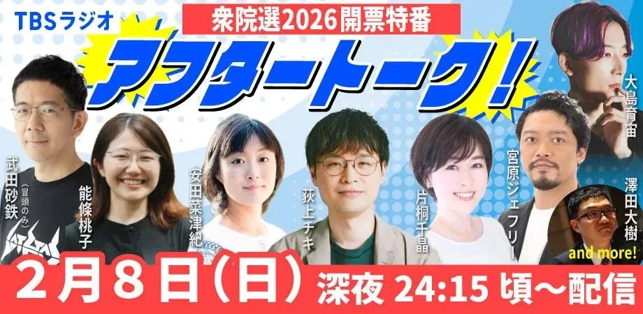 TBSラジオの衆院選特番（20時～24時）が同時間帯の平均占有率トップに！ 画像 4