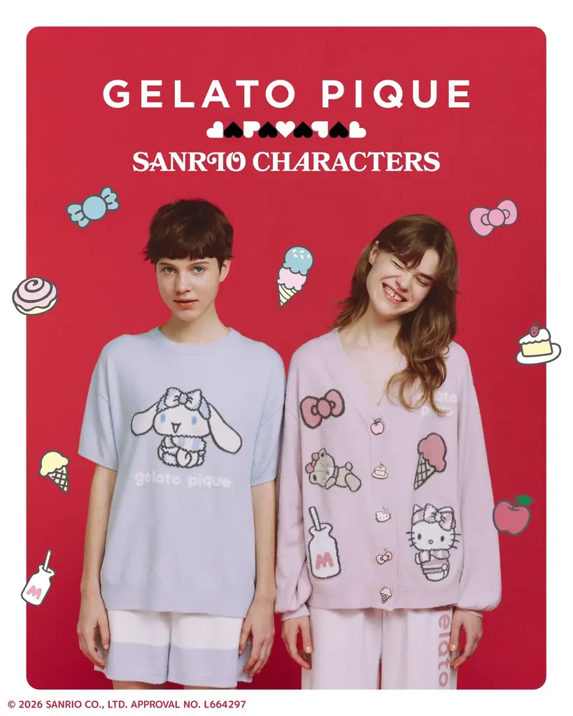 【gelato pique(ジェラート ピケ)】初コラボレーションの「GELATO PIQUE ♡ SANRIO CHARACTERS」！リミテッドコンセプトストア対象4店舗にて3月11日(水)発売！ 画像 2