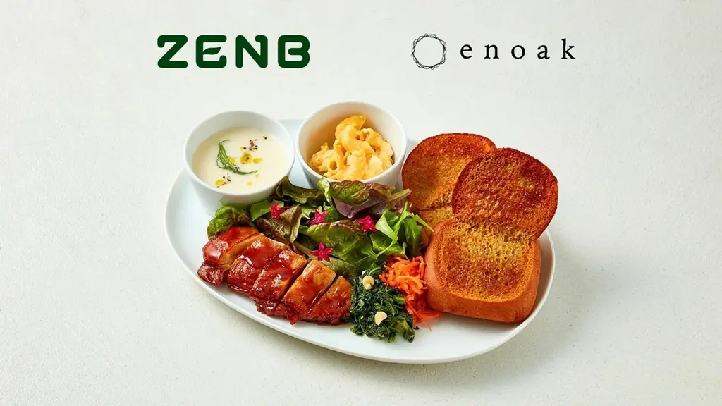 enoak × ZENB｜新商品「ZENBブレッドふわもちロール」を味わう“春待ちプレート”を期間限定提供 画像 1