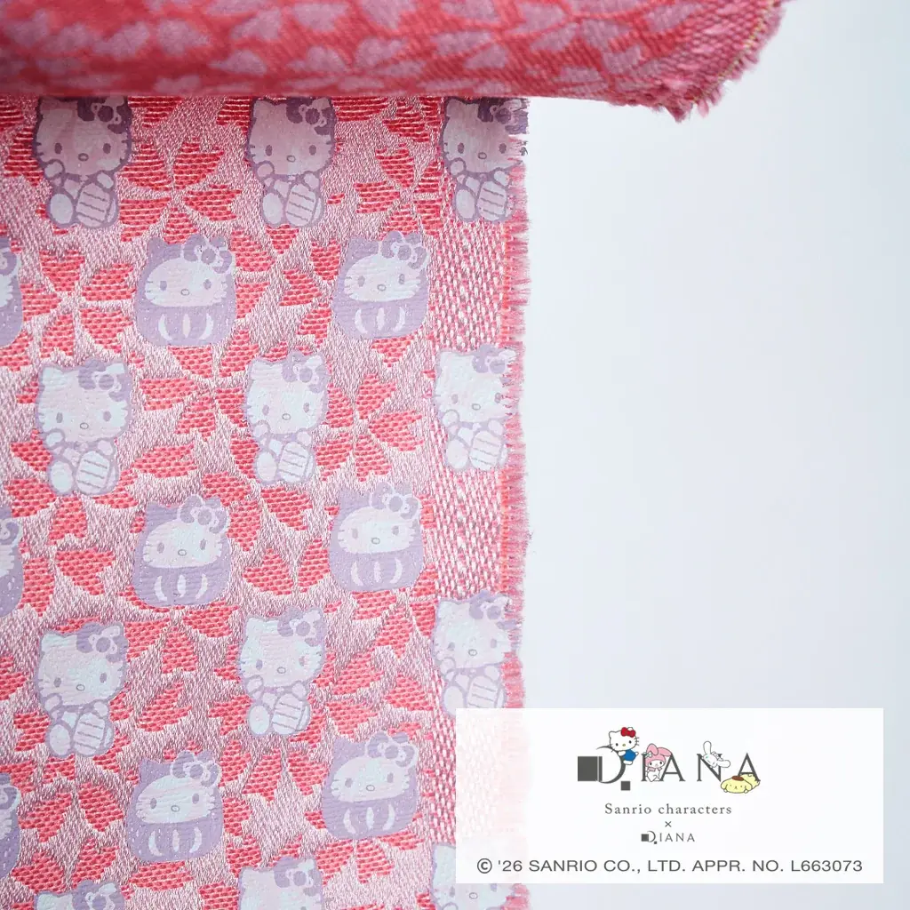 「Sanrio characters × DIANA」桜柄の西陣織にハローキティ柄をプリントした特別感溢れる素材を使用した新シリーズが登場！ 画像 2