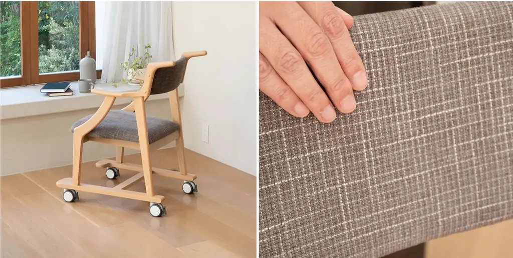 使う本人はもちろん、介助する家族のことも考えた食卓椅子が誕生。『食を楽しむための椅子～みのり～』にサポートタイプが新登場！食事や食後の団らんを楽しむ基本設計に、移動や介助のしやすさをプラス 画像 9