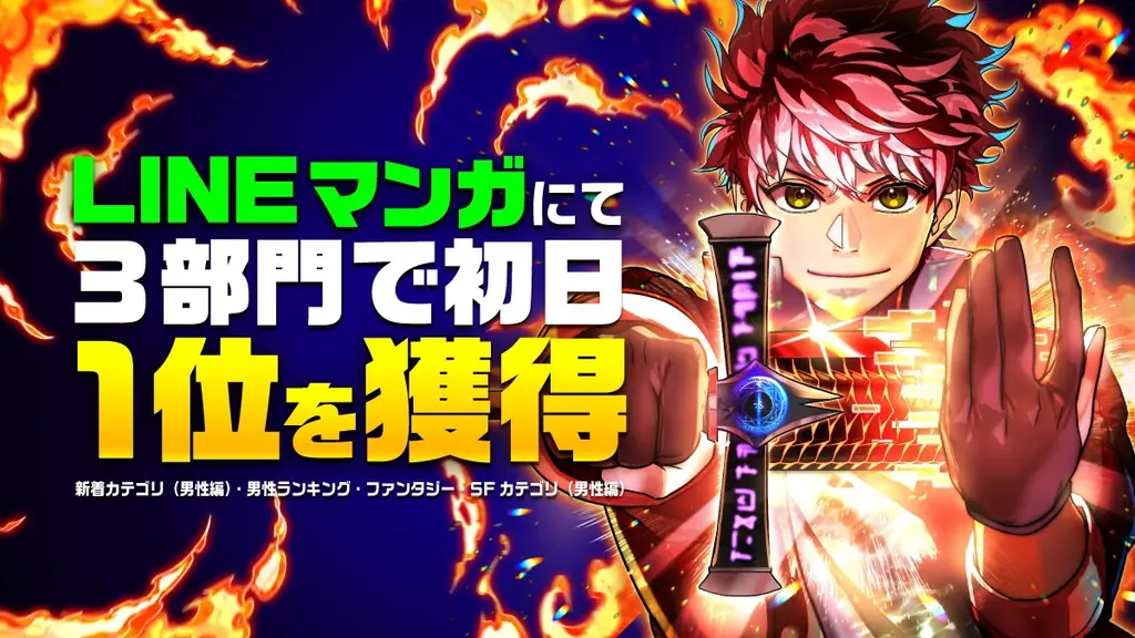 ナンバーナイン最新webtoon『創剣の大英雄』がLINEマンガ3部門で第1位を獲得 画像 1