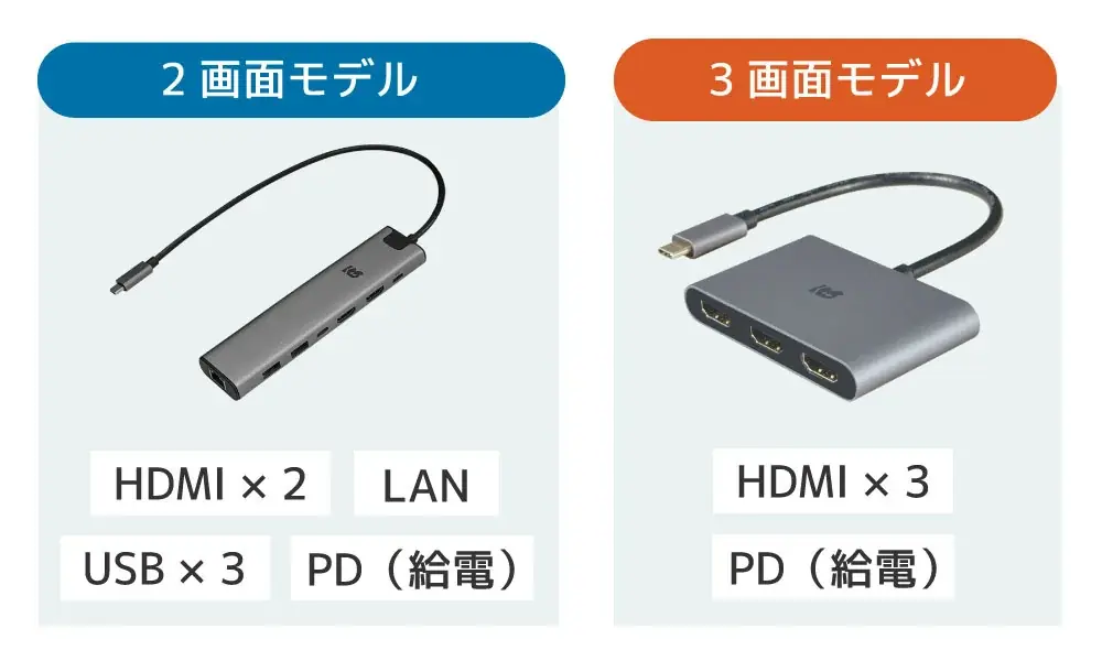 ノートPCを2画面・3画面に出力！給電しながら使えるディスプレイアダプター2製品、2月下旬発売 画像 2