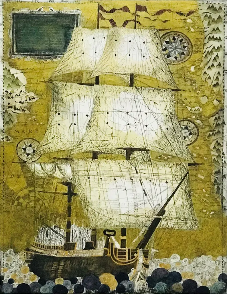 【阪神梅田本店】金箔と銅版画、手彩色で表現される幻想的な”時間旅行”。版画家・坪内好子の個展を開催いたします。 画像 2