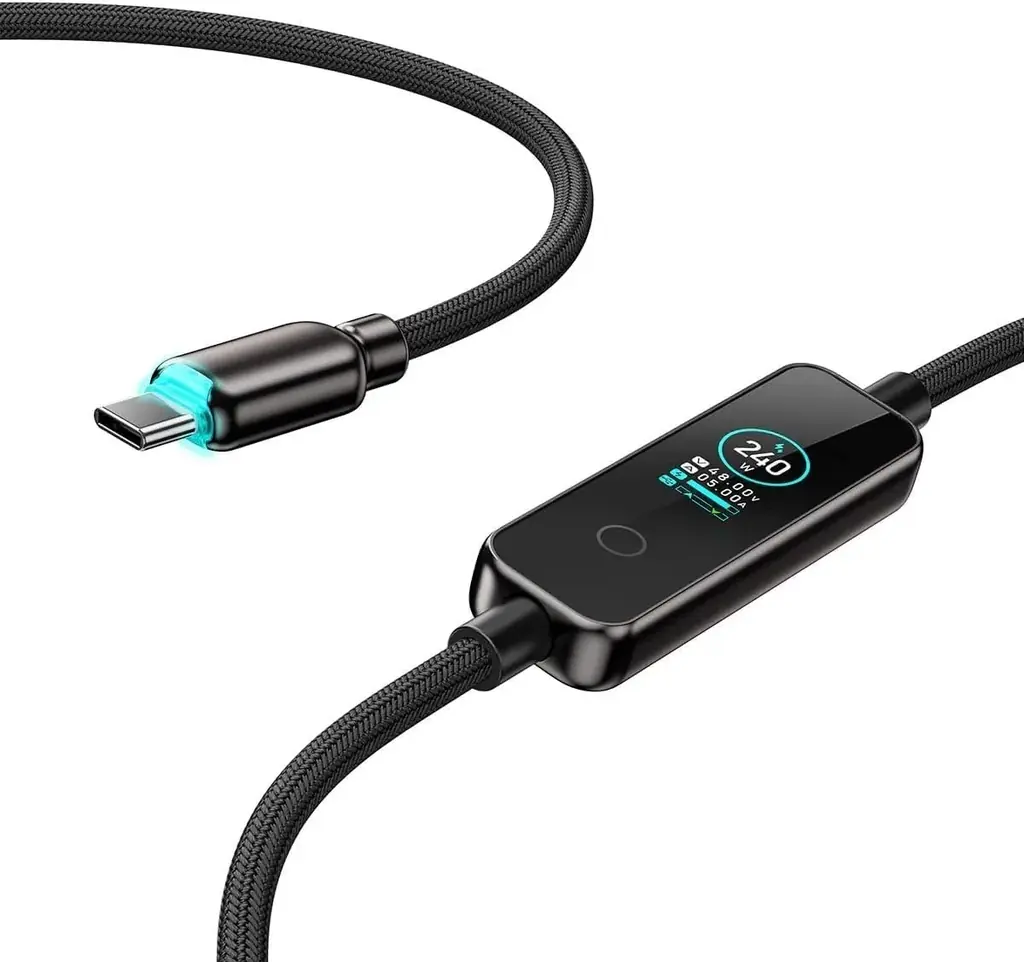 【MATECH】世界初のリアルタイムディスプレイ搭載、最大240W対応のUSB-Cケーブル「PowerSight 240W」を販売開始 画像 1