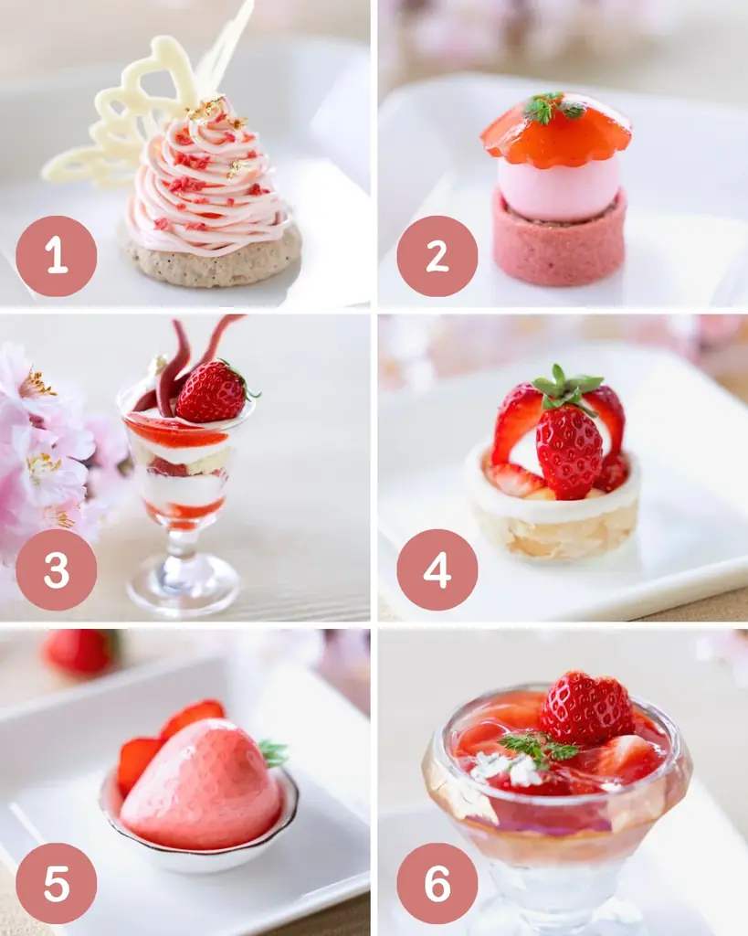 【４種の国産苺を食べ比べ】Quattro Strawberry Afternoon Tea Set ～春めくストロベリー～ 画像 2