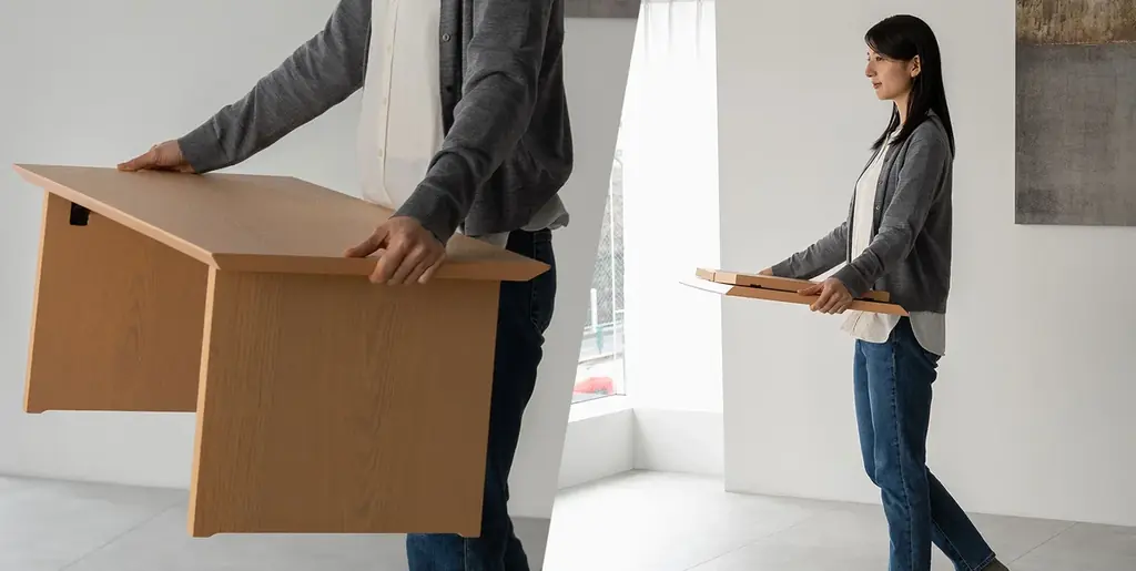 たためばなんと約5cm！使わない時はペタンコに折りたためるリビングテーブル『FLATTA（フラッタ）』が新登場。日本の優れた折りたたみ文化を現代の暮らしに合わせてリバイバルしました。 画像 7