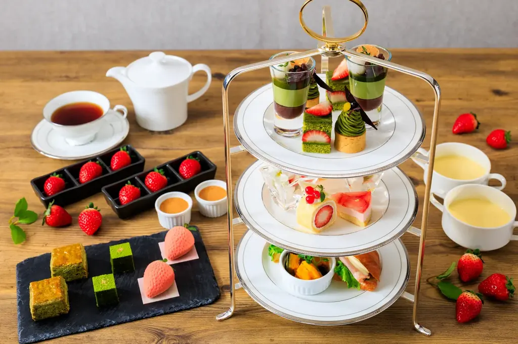 【ホテル日航立川 東京】「苺と抹茶のアフタヌーンティー」2月15日より予約受付開始 画像 1