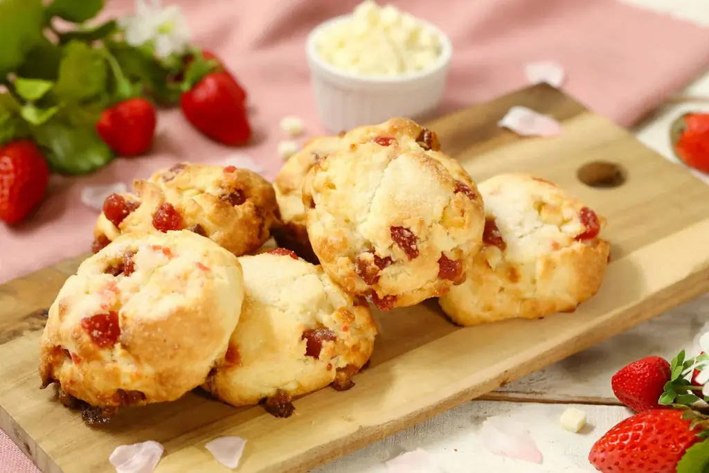 【春限定の苺パン】京都の老舗ベーカリー「グランディール」より紅茶の香りがさらにアップした『京生ちぎりパン～アールグレイ「苺」～』が新登場！ドライストロベリー×ホワイトチョコを練り込んだスコーンも新発売 画像 2